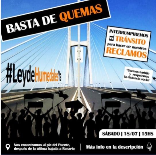 Interrupción de tránsito en el puente Rosario/Victoria