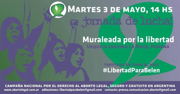 Flyer de invitación a la Muraleada por Belén