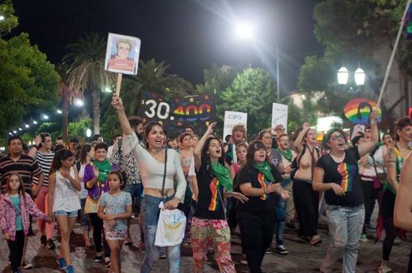 Marcha por la ciudad de Rafaela