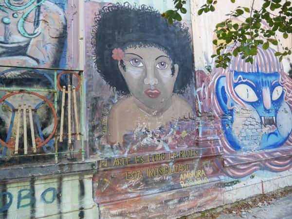 parte del mural colectivo sobre calle 5, retrato