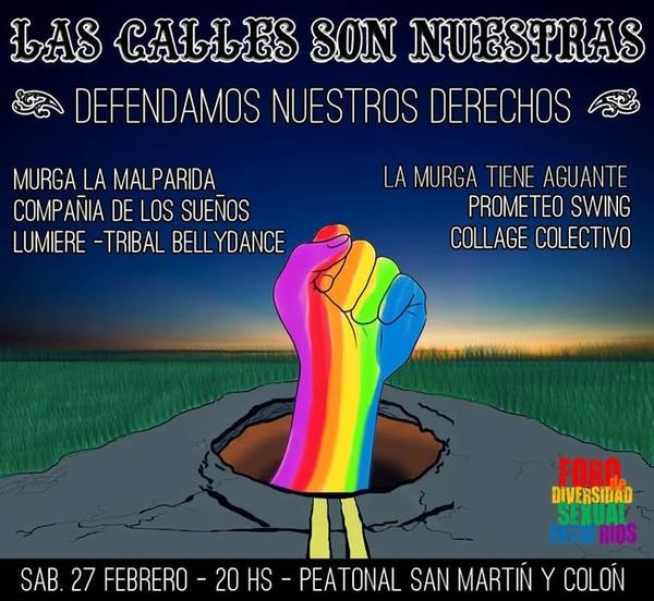 Cartel de las calles son nuestras