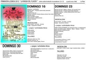 Volante de invitación a la Primavera Lésbica de 2012 llamada "La Magia del Placer"