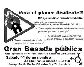 Volante "Viva el placer disidente" 14/11/2008 al finalizar la marcha del orgullo LGTTBI
