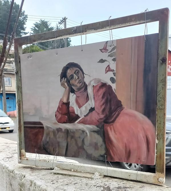 Copia de "Mujer en el balcón" de Pedro Lira