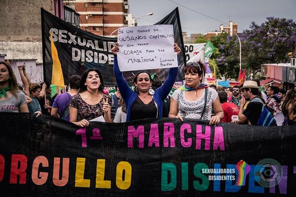 Imagen de la cabecera de la primera marcha del orgullo disidente