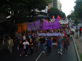 Cabecera de la manifestación por Sandra Ayala Gamboa
