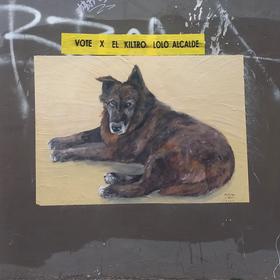 Pegatina vote x el kiltro lolo alcalde