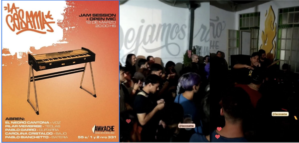 Afiche y la pist en la Cosama