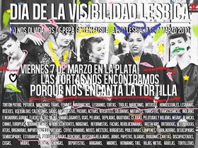 Volante convocando a la visibilidad lésbica 2014