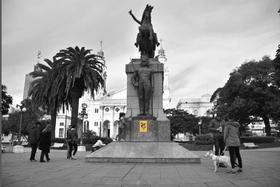 EVEA pegatina del ícono en los monumentos centrales de la ciudad de Paraná
