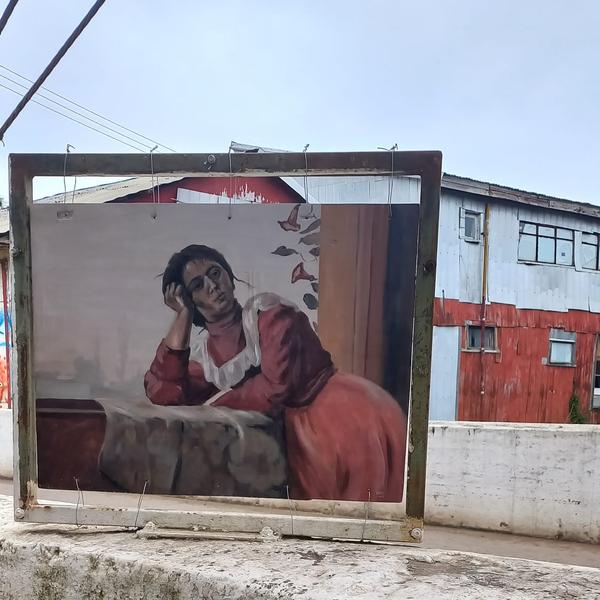 Copia de "Mujer en el balcón" de Pedro Lira
